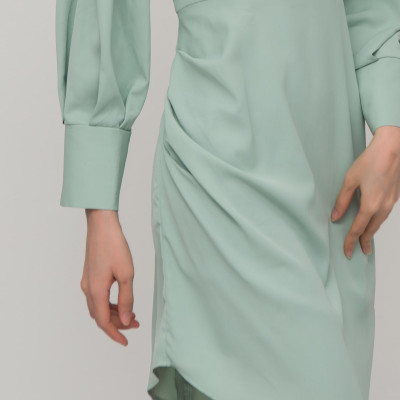 Đầm Công Sở Ôm Body Vạt Xéo, Cổ Tim Cách Điệu Maxivic, La Mộc - LM52102