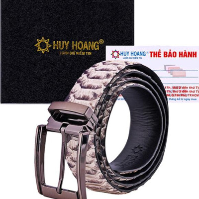 Thắt Lưng Nam Da Trăn VIP Đầu Kim Huy Hoàng HT4326 - Da Nguyên Thủy