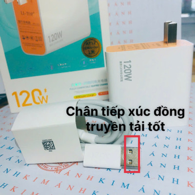 Bộ sạc nhanh LI-TOP AC12 120W chân Type C, đạt chứng nhận 3C tiêu chuẩn quốc gia, Kim Ánh bảo hành hàng chính hãng 12 tháng