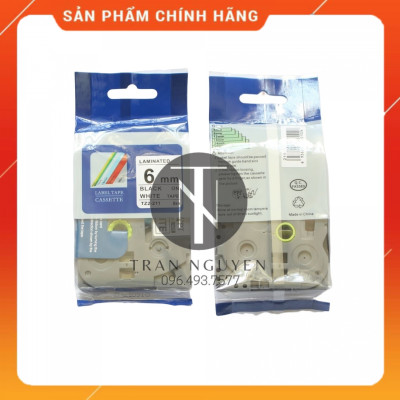 Nhãn In Brother Tz2-211 - Đen nền trắng 6mm x 8m - Hàng nhập khẩu