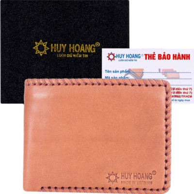 Ví Nam Đan Viền Huy Hoàng HT2134 (12.5 x 10 cm) - Da Bò