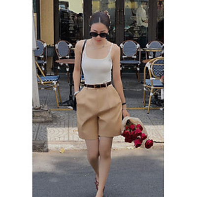 Quần ngố xếp li phong cách trẻ trung