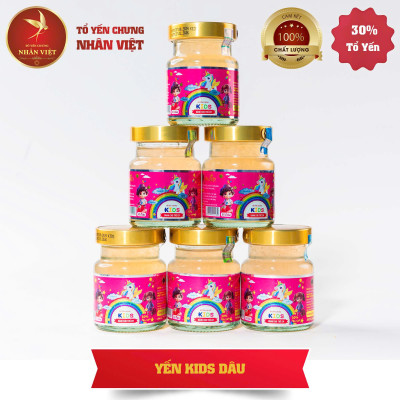 YẾN SÀO 30% YẾN CHƯNG SẴN VỊ DÂU TÂY CHO BÉ NHÂN VIỆT KIDS - NHÂN VIỆT