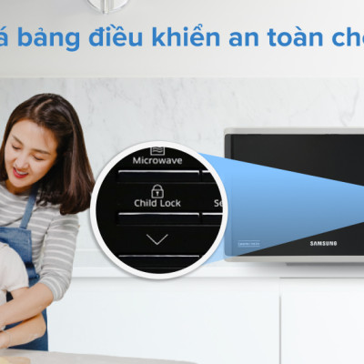 Lò vi sóng Samsung MS23K3513AS/SV-N 23 lít - Hàng Chính Hãng