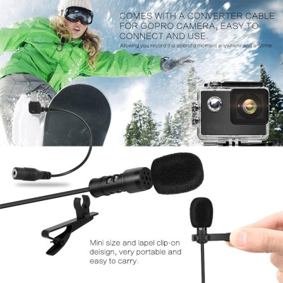 Micrô Yanmai Lavalier đa hướng giắc cắm âm thanh 3,5 mm