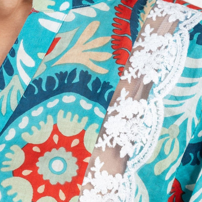 Đầm Cotton Phối Ren Isla Bonita