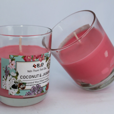 Nến thơm hoa Lài Coconut Jasmine R2D Thư giãn tinh thần - khử mùi hiệu quả