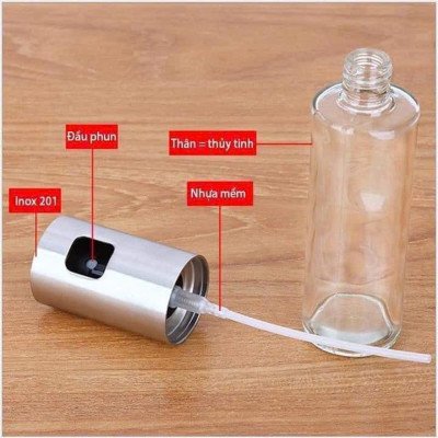Bình Xịt Dầu Ăn Dạng Phun Sương Cao Cấp (Thể Tích 100ml),Phụ Kiện Nấu Ăn, Đồ Dùng Nhà Bếp, Bình Phun Dầu, Oil Spray