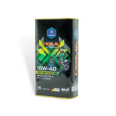 Nhớt Xe Máy PRIME Lon 1.3L Tổng Hợp Toàn Phần-10W40-SN-MA2 Cho Satria-Raider/Nhớt 1.3L/Nhớt Satria
