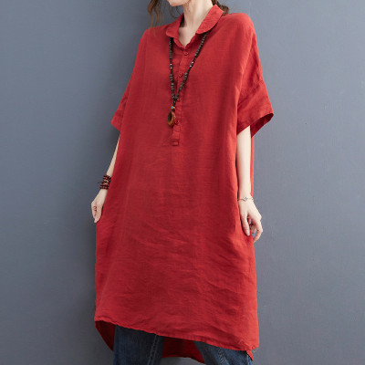 Đầm sơ mi nữ form suông, thiết kế đuôi tôm điệu đà, nhẹ nhàng, phong cách Hàn quốc Da208