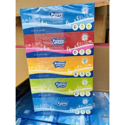 Khăn Giấy Hộp Giấy Rút Pulppy 2 Lớp Mềm Mịn Siêu Dai 180 Tờ 2 Lớp