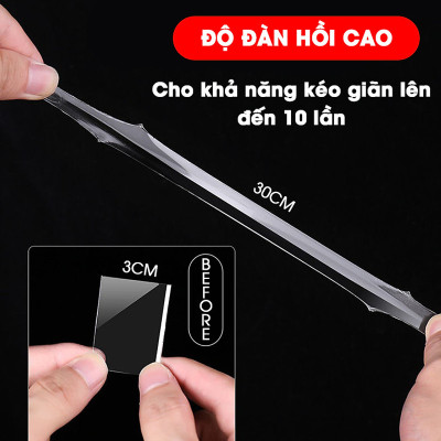 Băng Keo Nano Dán 2 Mặt Trong Suốt - Băng Dính  Đa Năng - Dán Tường Treo Đồ, Treo Tranh Ảnh, Cố Định Vật,...Hàng Cao Cấp Chính Hãng MINIIN