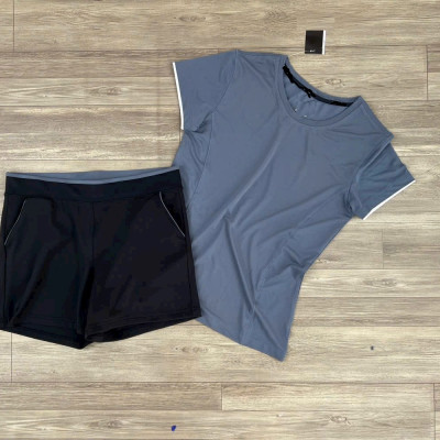 Quần Short Áo Thun Thể Thao Nữ Chơi Tennis Cầu Lông Chạy Bộ