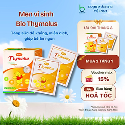 Men Vi Sinh Bio Thymolus Giúp Bé Ăn Ngon, Hỗ Trợ Tiêu Hóa, Tăng Cường Đề Kháng cho trẻ từ 6 tháng