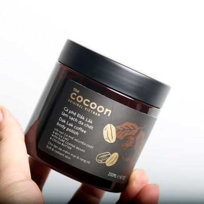 Bộ cà phê Đắk Lắk làm sạch da chết Cocoon: Cà phê Đắk Lắk làm sạch da chết mặt 150ml + Cà phê Đắk Lắk làm sạch da chết cơ thể 200ml