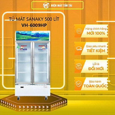 TỦ MÁT 2 CÁNH SANAKY 500 LÍT VH-6009HP ĐỒNG (R134A) - HÀNG CHÍNH HÃNG - CHỈ GIAO HCM