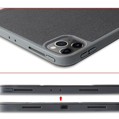 Bao da chính hãng Mutural cao cấp cho iPad Pro 11.0 2020 có khay đựng bút - Đen