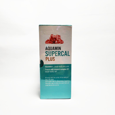 Viên Uống Bổ Sung Canxi Chiết Xuất Từ Tảo Biển Aquamin Supercal Plus - Bổ Sung Canxi Nano, Vitamin D3, Vitamin K2 (Mk7) Cho Người Thiếu Hụt Canxi - Lọ 30 Viên