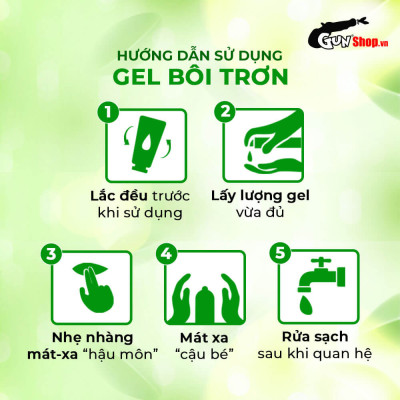 Gel bôi trơn hậu môn tinh chất lô hội - Shell Supermen Aloe Vera - Chai 90ml