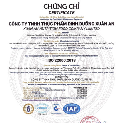 Combo 11 Hộp Yến Mạch Nguyên Chất Ăn Liền Xuân An [ko đường] Hộp 400G(Tặng Kèm 11 Túi Yến Mạch 150G)