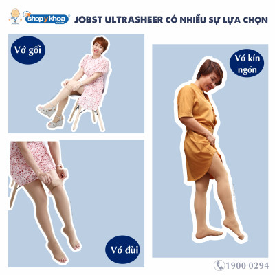 Vớ y khoa đùi JOBST UltraSheer - Siêu Mỏng hỗ trợ điều trị giãn tĩnh mạch chân