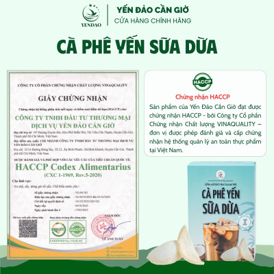 Yến Đảo - Cà Phê Yến Sữa Dừa Thơm Ngon, Đậm Vị Bổ Sung Năng Lượng, Dinh Dưỡng Cho Cơ Thể