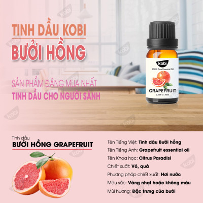 Combo 3 Tinh Dầu Xông Phòng Kobi: Tinh Dầu Sả Chanh (30ml) + Tinh Dầu Hương Thảo (30ml) + Tinh Dầu Bưởi (30ml) - Tinh Dầu Thiên Nhiên Nguyên Chất, Tốt Cho Bé Sơ Sinh, Giúp Giữ Ấm Cơ Thể, Phòng Ngừa Bệnh Hô Hấp Hiệu Quả
