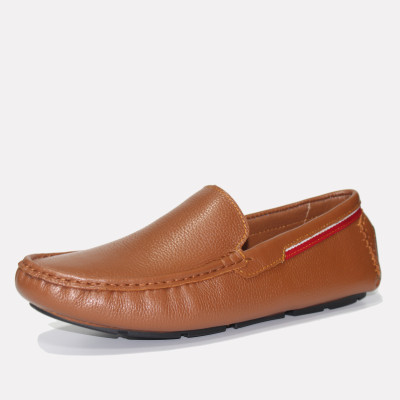 Giày MICHILUX Da Bò Thật Chính Hãng Classic Moccasin CSMS0 Màu Nâu Bò