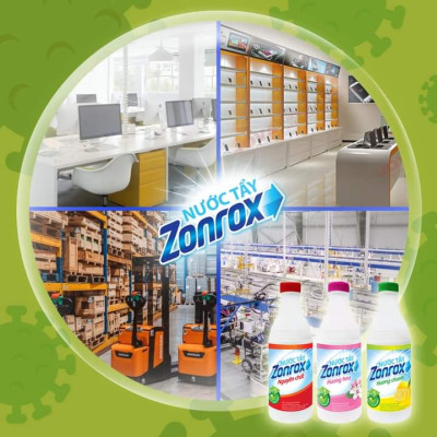 2 Can Nước tẩy vết bẩn đa năng khử mùi ZONROX JAVEL 6in1 Can 5 Lít Tiết kiệm