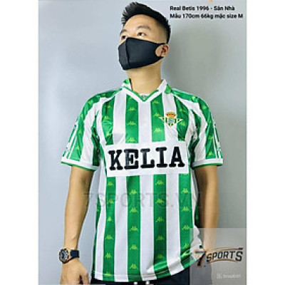 Áo Bóng Đá Real Betis 1996 - Sân Nhà bản cao cấp vải Cotton Polyester