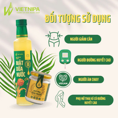 Đường Dừa Nước Vietnipa 550g - Người Tiểu Đường, Ăn Kiêng, Hàm Lượng Vitamin Và Muối Khoáng Cao