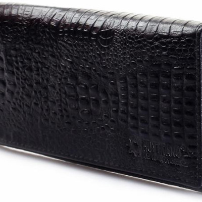 Ví nữ da bò vân cá sấu nhỏ 2 gấp nhiều màu Huy Hoàng HT3101-02-03-04