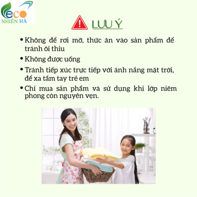 Nước giặt xả ECOCARE 4L tinh dầu bưởi, nước giặt hữu cơ an toàn cho bé, không hại da tay