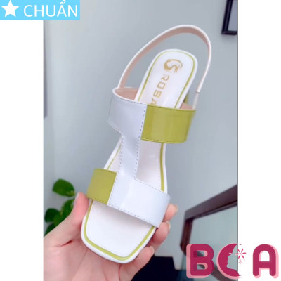 Sandal nữ phối màu 7 phân RO662 ROSATA tại BCASHOP thanh lịch và thời trang với thiết kế độc đáo và thoải mái