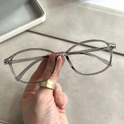 Kính Mắt bầu gọng nhựa dẻo màu thạch xám thời trang Hàn Quốc