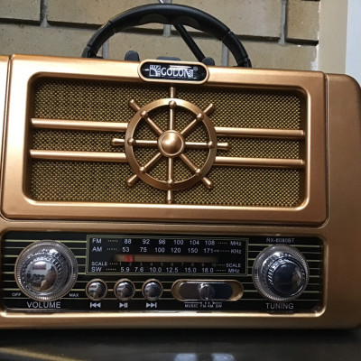 Đài FM RX -8080BT có bluetooth phong cách cổ điển âm thanh to rõ hỗ trợ thẻ nhớ usb-Hàng Chính Hãng