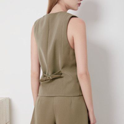 DOTTIE - Quần ngắn xếp ly lưng cao - Q0324