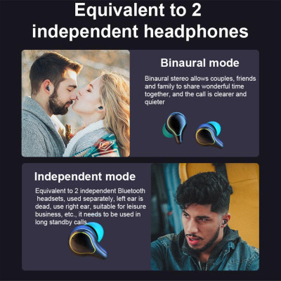 CINCATDY Tai Nghe Bluetooth Earbuds Gaming Headset True Wireless Headphone SE-16 Dock Sạc có Led Báo Pin Kép SE-10