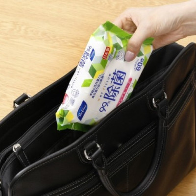 Khăn ướt khử trùng, không mùi Life-do.Plus 60 tờ không cồn - nội địa Nhật Bản