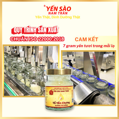 [Combo 2 Hộp ] Yến Chưng Đường Ăn Kiêng NAM TRÂN 7 gram Tổ Yến Tươi, cung cấp dinh dưỡng. Hộp ( 6 lọ x 70 ml )