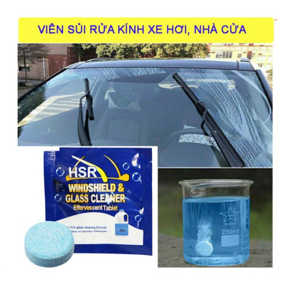 [TÚI 50V] Viên Sủi Rửa Kính - Nước Rửa Kính Ô Tô -  Vệ Sinh Nhà Cửa, Lau Gương - Viên Nén, Nhỏ Gọn, Tiết Kiệm 1v = 4 Lít