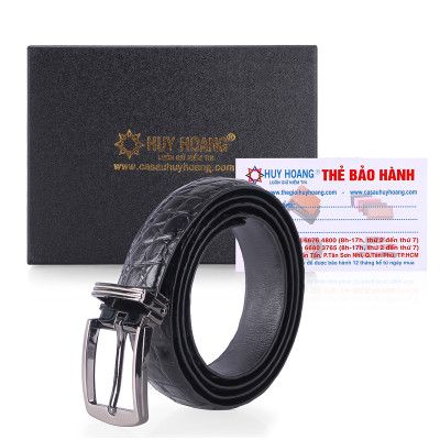 Dây thắt lưng nữ da cá sấu Huy Hoàng 2,5P màu đen, nâu đỏ, vàng bò, nâu đất HC5201-02-03-09