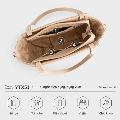 Túi Yuumy ( Thời trang nữ công sở thanh lịch - Túi xách da Seasand YTX51 )
