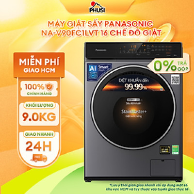 Máy giặt sấy Panasonic NA-V90FC1LVT 9/2kg - Hàng Chính Hãng - Chỉ Giao HCM