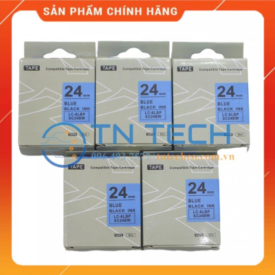 Nhãn in TEPRA - EPSON LC-6LBP (SC24BW) – Chữ đen nền xanh dương 24MM X 8M  - Dùng cho máy in nhãn TEPRA - EPSON [Hàng nhập khẩu]
