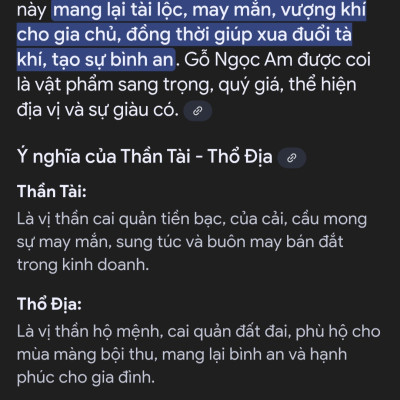 Cặp thần tài thổ địa phong thủy cầu tài lộc bằng gỗ ngọc Am thơm nức cao 20x11x10cm