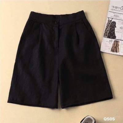 Quần kiểu nữ ống rộng, chất liệu vải Đũi xước, mềm mịn, mặc mát, Quần Short nữ đẹp QT11  Nesa Shop