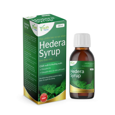 Siro Hedera Syrup Youth Pharma hỗ trợ giảm ho, giảm đờm. Chai 100ml