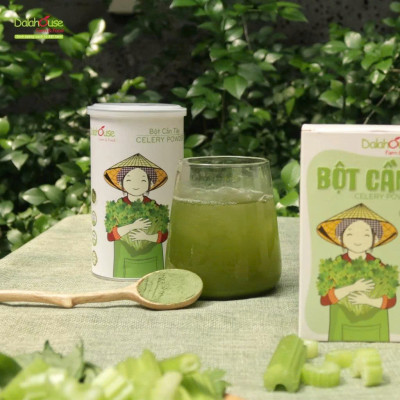 Bột Cần Tây Hữu Cơ Nguyên Chất Sấy Lạnh Dalahouse - Ổn Định Hệ Tiêu Hóa, Detox, Thải Độc, Thanh Lọc Cơ Thể, Giảm Căng Thẳng Mệt Mỏi, Hỗ Trợ Giảm Cân, Cải Thiện Sức Khỏe Tim Mạch, Chống Oxy Hóa, Giảm Cholesterol Xấu - Người Tập Gym, Yoga, Eat Clean