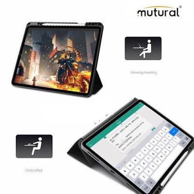 Bao da cho iPad Pro 11 inch New 2020 hiệu Mutural Leather Jean Pencil chống sốc (2 trong 1) - Hàng nhập khẩu